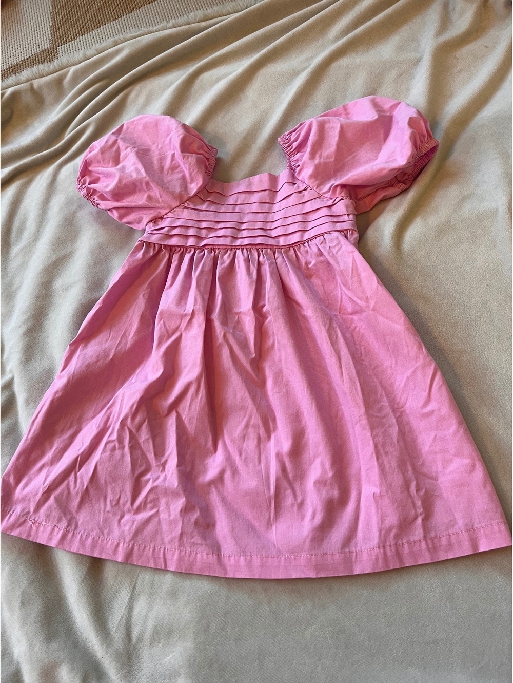 Copper Girls' Pink Puff Sleeve Dress 3T
